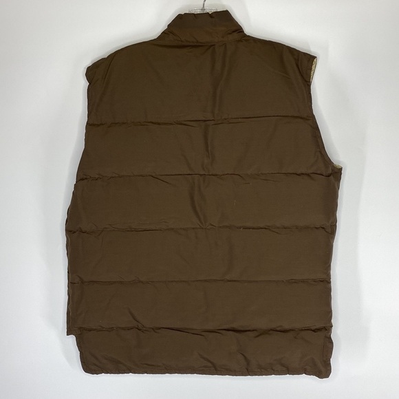 Vintage Stearns Reversible Tan Brown Goose Down Puffer Vest Size Medium 80s - Picture 4 of 11